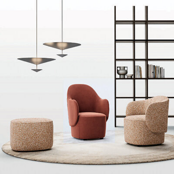 Planka armchairs and pouf | Dallagnese